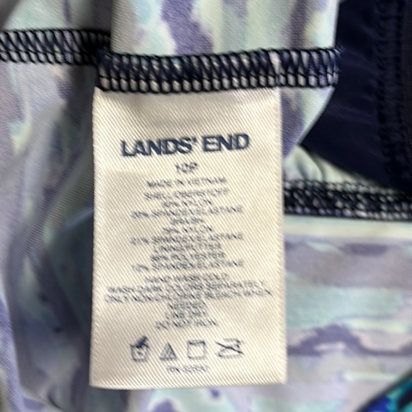 LANDS END Tankini Swim Top Teal/Purple Sz 10P - Picture 6 of 7